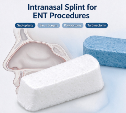 DAMAI Dissolvable Intranasal Splint, Dissolvable Nasal Packing for Septoplasty and ENT Postoperative Hemostasis